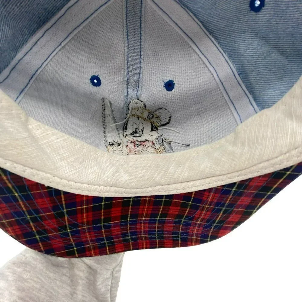 Mickey Unlimited Youth Mickey Mouse Adjustable Cap Denim Plaid Bill‎